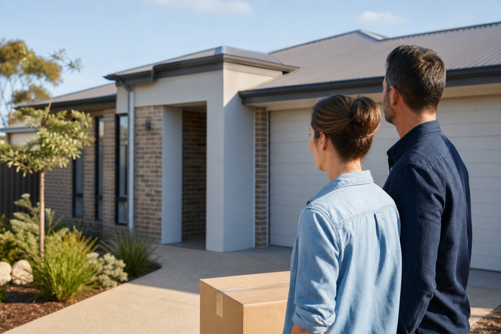 Australian couple preparing to move into their next home