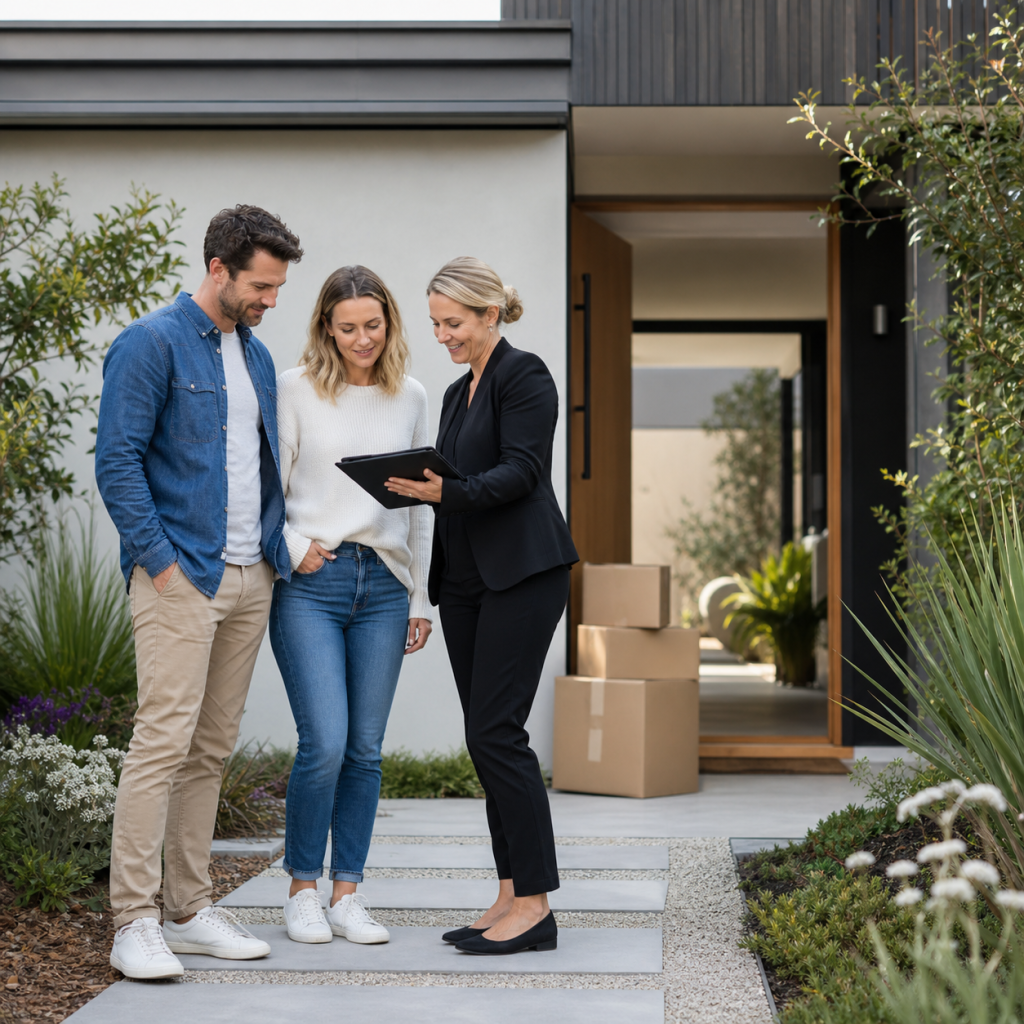 Mortgage broker helping clients plan their next home move